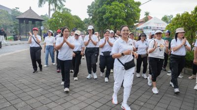 TP PKK Badung Rutinkan Jalan Sehat dan Cek Kesehatan Gratis Tiap Pekan