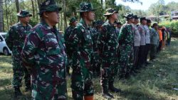 Kapolres Batu Pimpin Apel Siaga Karhutla, Water Bombing Dikerahkan Padamkan Titik Api di Gunung Kawinajang