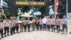 HUT TNI 81, Polsek Palu Selatan Sambangi Koramil 1306-16